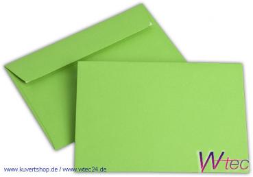 C6 Colorpapierkuverts in Intensivgrün, ohne Fenster (500 Kuverts = 53,00 EURO)