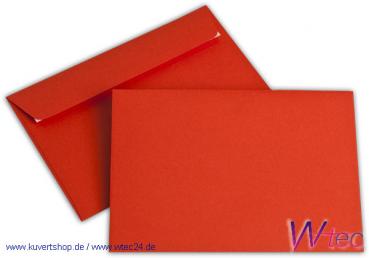 C6 Colorpapierkuverts in Intensivrot, ohne Fenster (500 Kuverts = 53,00 EURO)