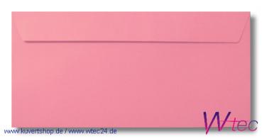 Vollfarbige DIN Lang-Kuverts in Pink (Rosa), Haftklebend, ohne Fenster (100 Kuverts = 56,00 EURO)