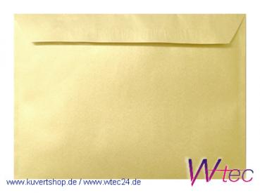 Vollfarbige C6-Kuverts in Gold, Haftklebend, ohne Fenster (100 Kuverts = 56,00 EURO)