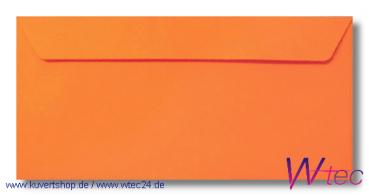 Vollfarbige DIN Lang-Kuverts in Orange, Haftklebend, ohne Fenster (100 Kuverts = 56,00 EURO)