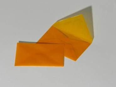 Transparente Sondermaß Hüllen 62x98 in Intensivorange, Visitenkartengeeignet (200 Kuverts = 55,00 EURO)