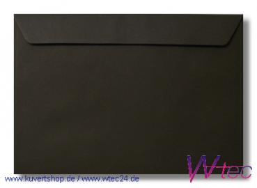 Vollfarbige C6-Kuverts in Schwarz, Haftklebend, ohne Fenster (100 Kuverts = 56,00 EURO)