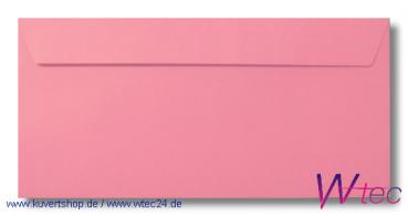 Vollfarbige DIN Lang-Kuverts in Pink (Rosa), Haftklebend, ohne Fenster (100 Kuverts = 56,00 EURO)