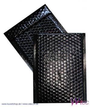 Kissenförmige Luftpolstertasche, Format C3, Schwarz metallisch Matt