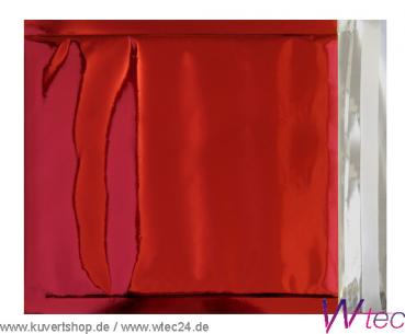 Folien-Versandtaschen in 220x220 - Rot glänzend, mit Haftklebung (100 Kuverts = 68,00 EURO)