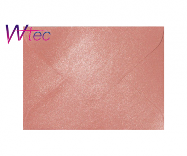 Pink-Glitzerperleffekt-Umschlag, Sondermass C7, ohne Fenster, gummiert (50 Stück = 26,00 EUR)