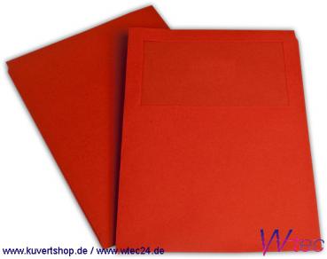 ORDO Mappen in Intensivrot mit XL Fenster (500 Mappen = 89,50 EUR)