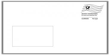 C6/5 Kuvertiermaschinenhüllen mit Aufdruck: "Infopost & PortPaye & Entgeltwelle" mit Fenster (4.000 Kuverts = 114,00 EURO)