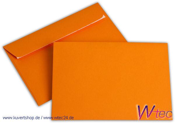 C6 Colorpapierkuverts in Orange, ohne Fenster (500 Kuverts = 53,00 EURO)