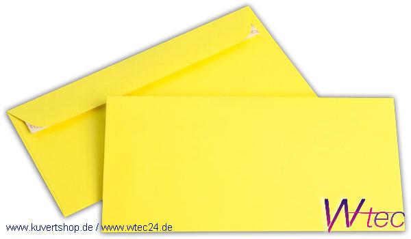 C6/5 Colorpapierkuverts in Intensivgelb, ohne Fenster (500 Kuverts = 66,50 EURO)