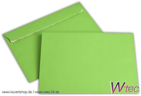 C5 Colorpapierkuverts in Intensivgrün ohne Fenster (500 Kuverts = 90,50 EURO)