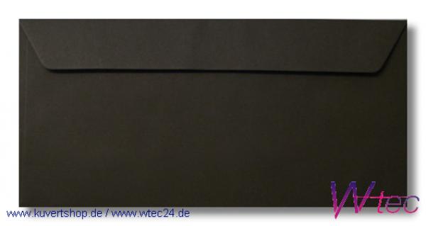 Vollfarbige DIN Lang-Kuverts in Schwarz, Haftklebend, ohne Fenster (100 Kuverts = 58,00 EURO)