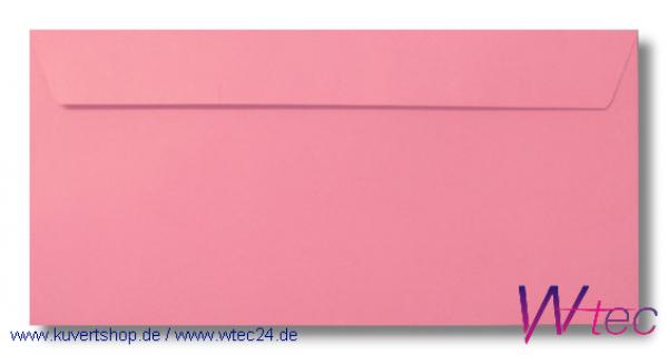 Vollfarbige DIN Lang-Kuverts in Pink (Rosa), Haftklebend, ohne Fenster (100 Kuverts = 56,00 EURO)