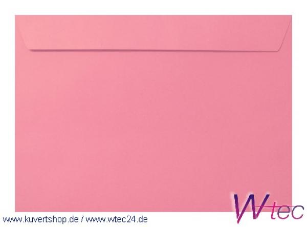 Vollfarbige C5-Kuverts in Pink (Rosa), Haftklebend, ohne Fenster (100 Kuverts = 58,00 EURO)