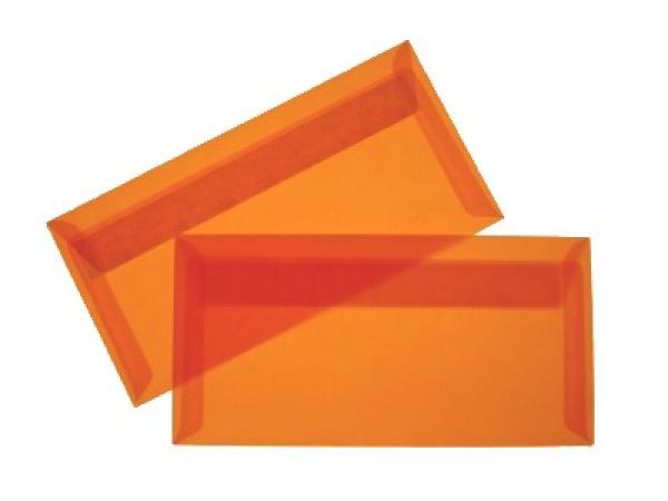 DL Transparent Kuverts in Orange ohne Fenster (500 Kuverts = 178,90 EURO)