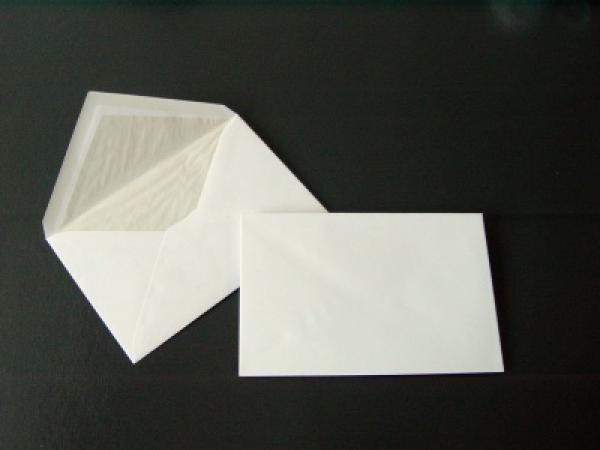 120x180 Seidenfutterkuverts in Weiss Matt ohne Fenster (500 Kuverts = 43,00 EURO)