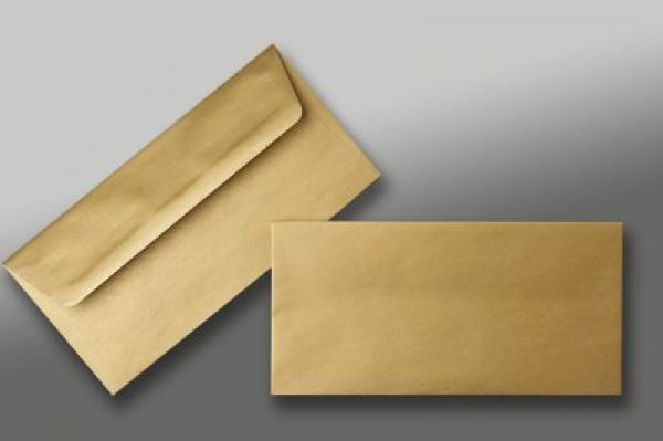 DL Seidenfutterkuverts in Gold (500 Kuverts = 114,00 EURO)