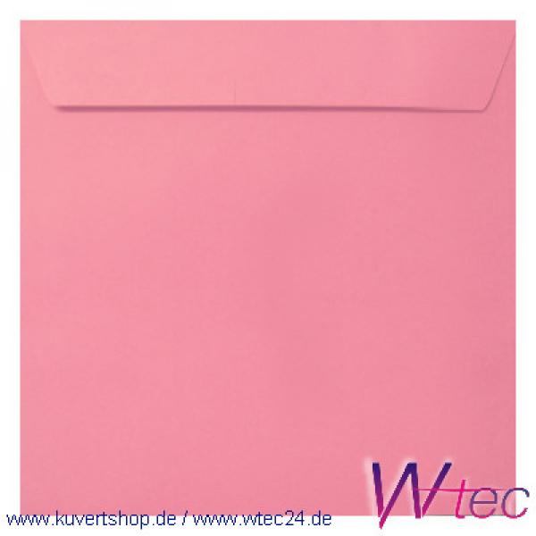 Vollfarbige Sondermaß-Kuverts 170x170 in Pink (Rosa), Haftklebend, ohne Fenster (100 Kuverts = 64,00 EURO)