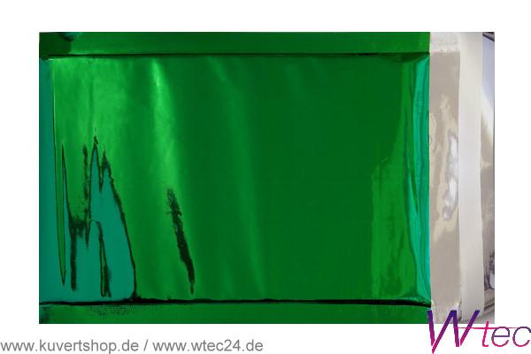 Folien-Versandtasche in C3 - Grün glänzend, mit Haftklebung  (100 Kuverts = 98,00 EURO)