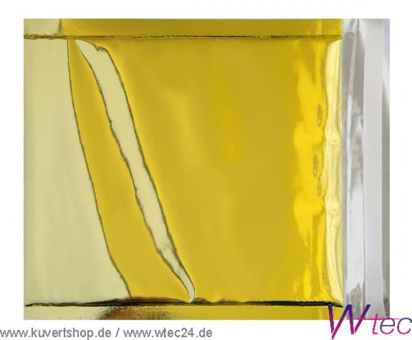 Folien-Versandtaschen in 220x220 - Gold glänzend, mit Haftklebung (100 Kuverts = 68,00 EURO)