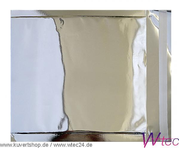 Folien-Versandtaschen in 220x220 - Silber glänzend, mit Haftklebung (100 Kuverts = 68,00 EURO)