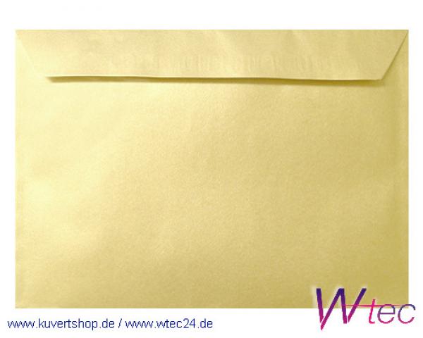 Vollfarbige C5-Kuverts in Gold, Haftklebend, ohne Fenster (100 Kuverts = 68,00 EURO)