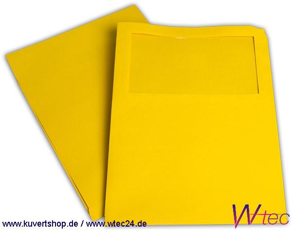 ORDO Mappen in Goldgelb mit XL Fenster (500 Kuverts = 84,00 EUR)